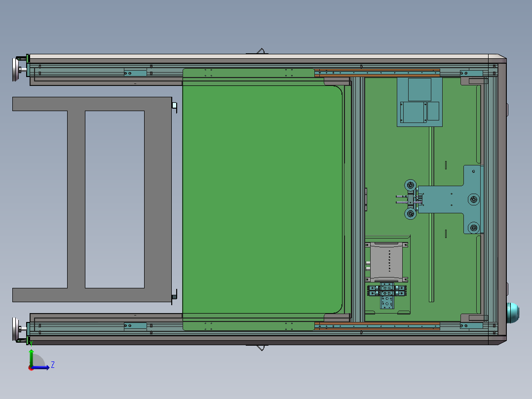 射频专机设备（sw18可编辑+工程图+bom）左视图