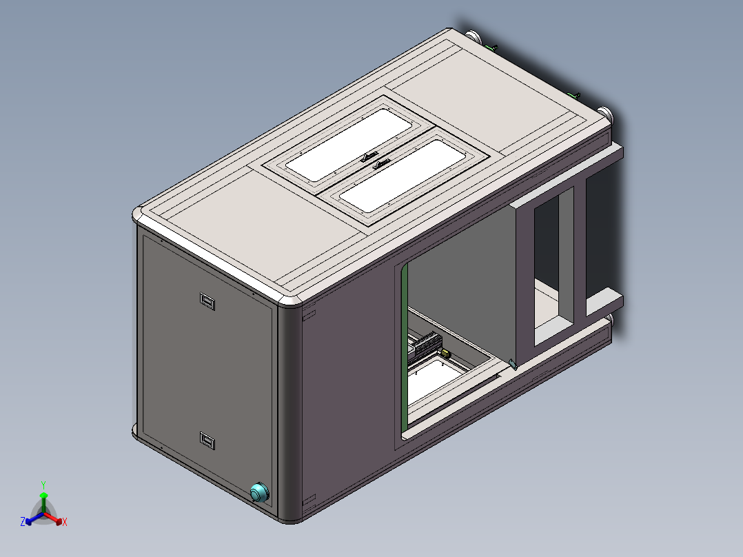 射频专机设备（sw18可编辑+工程图+bom）正等轴测图