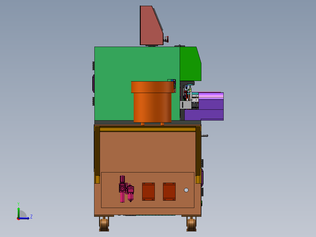 RJ45安防线连接器焊锡机sw18可编辑左视图