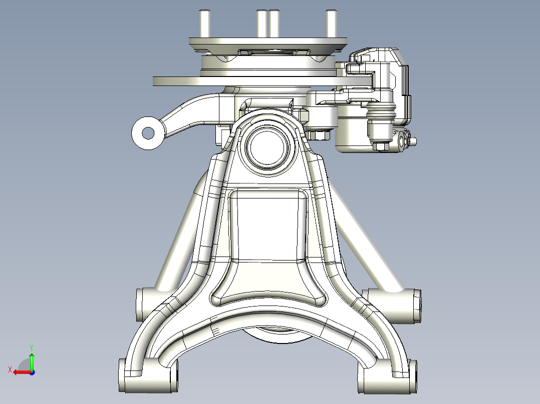 双横臂独立悬架后视图