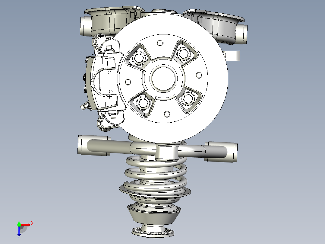 双横臂独立悬架俯视图