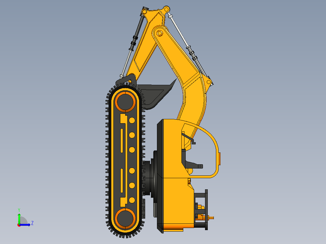 B3003752-挖掘机模型玩具左视图