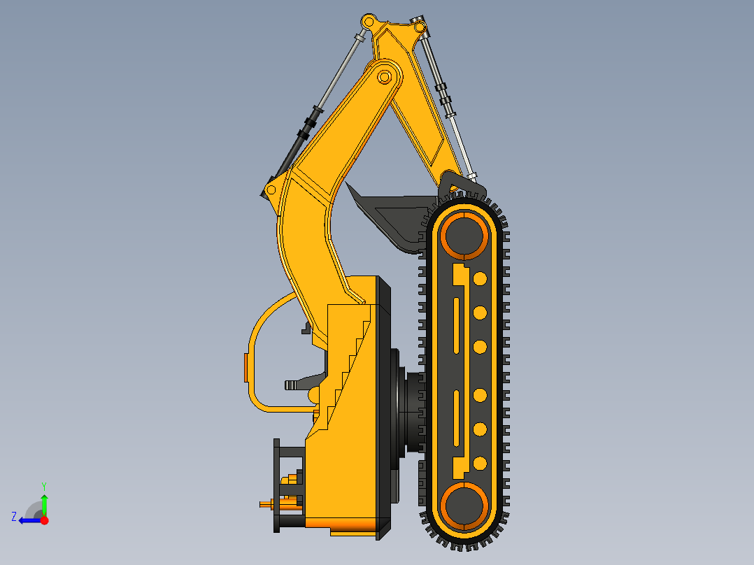 B3003752-挖掘机模型玩具右视图