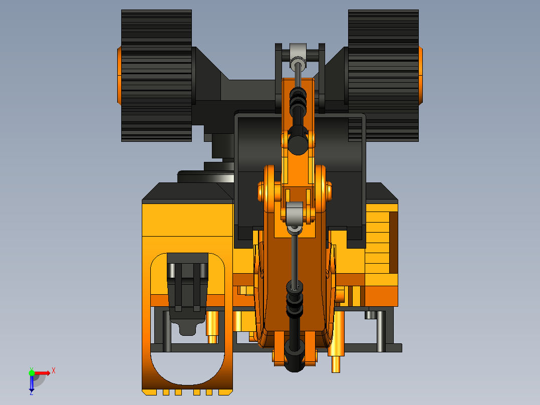 B3003752-挖掘机模型玩具俯视图