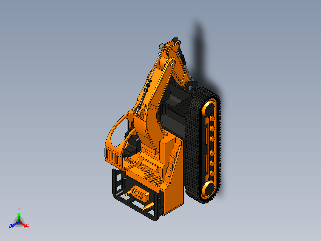 B3003752-挖掘机模型玩具正等轴测图