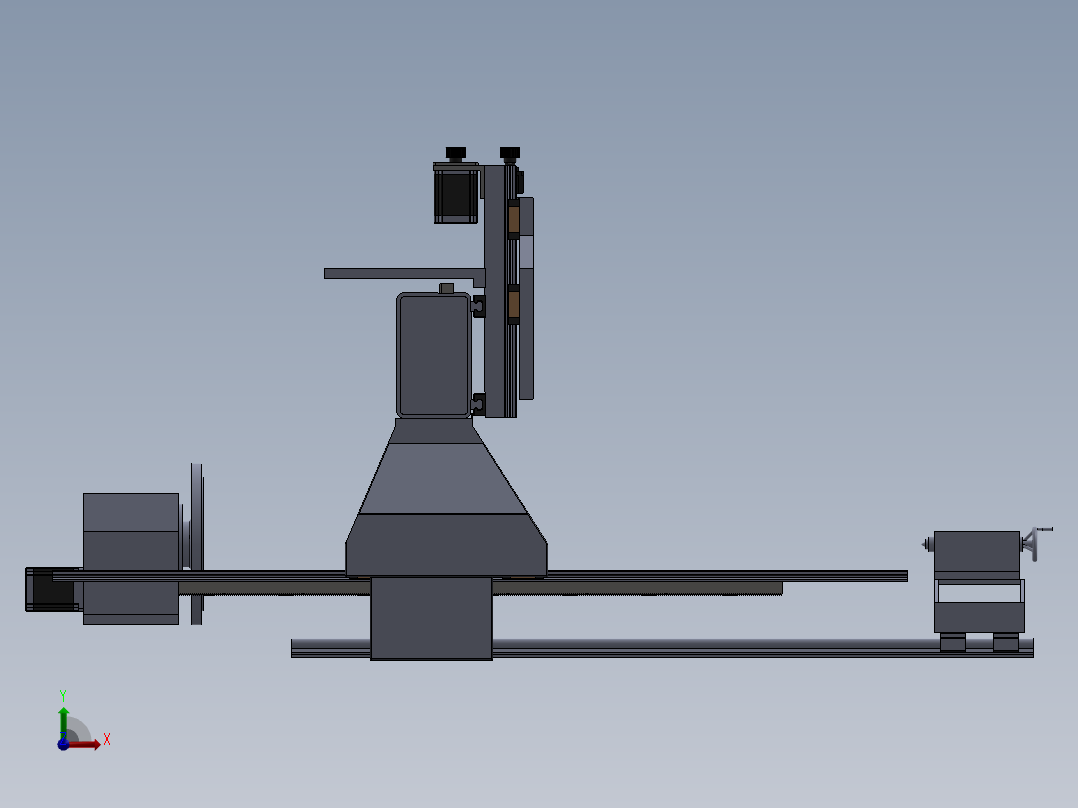 9012双旋转轴雕刻机前视图