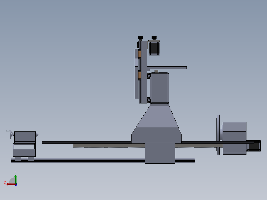 9012双旋转轴雕刻机后视图