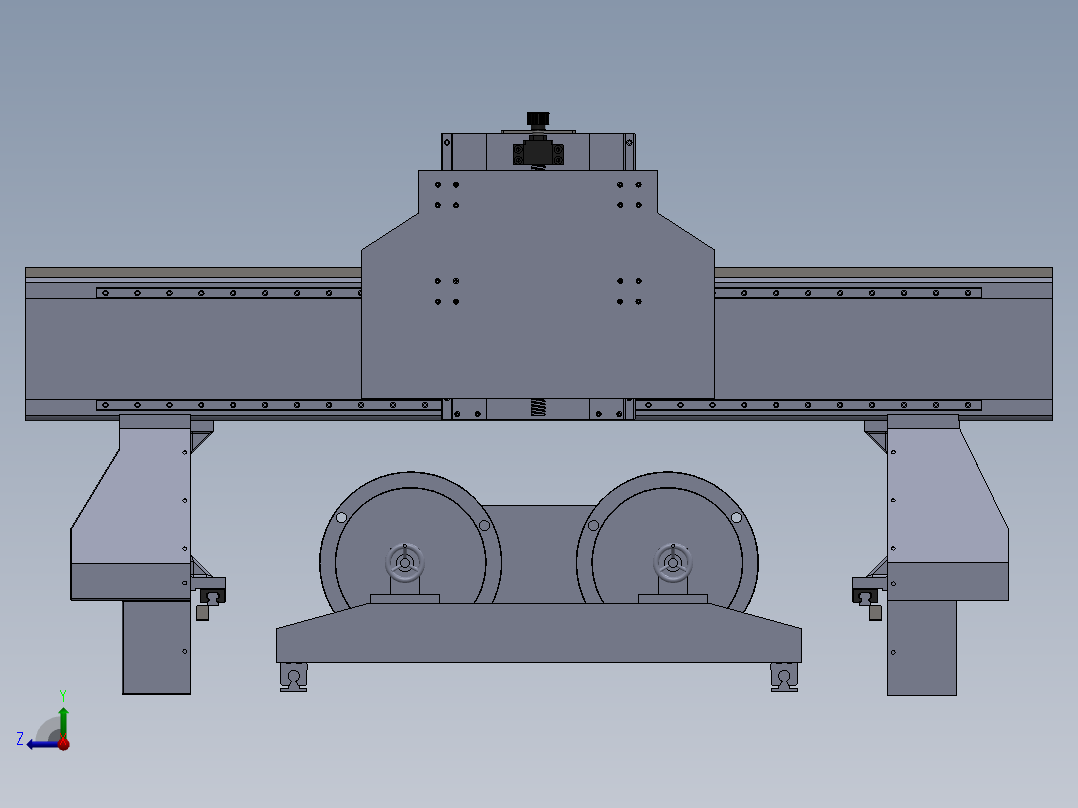 9012双旋转轴雕刻机右视图