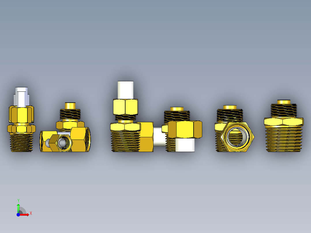 B3004575-气动液压连接软管 [misumi TCRH]接头前视图