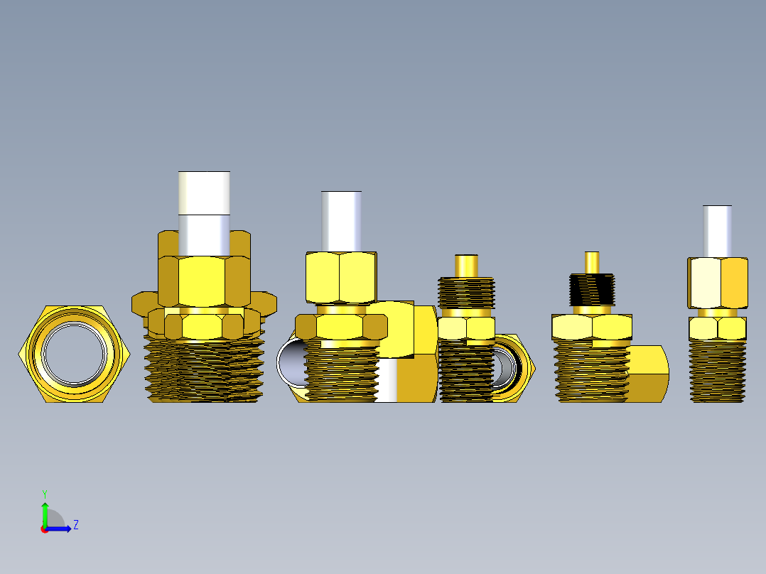 B3004575-气动液压连接软管 [misumi TCRH]接头左视图
