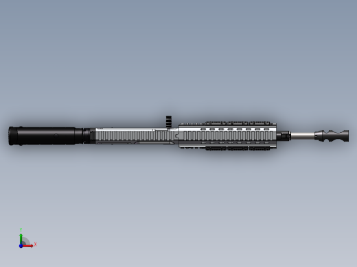 手枪左轮冲锋枪老式狙击步枪设计3D图纸762-rifle-1 2 SW UG X_T前视缩略图