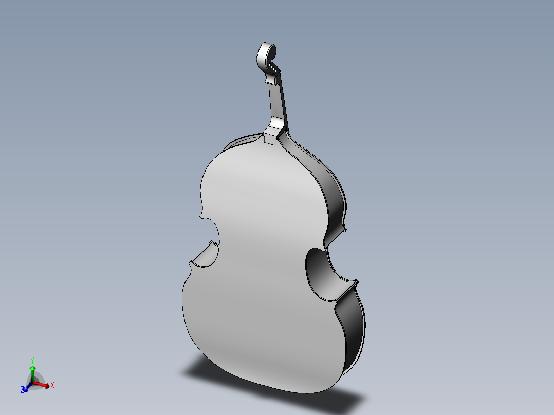 低音提琴 3D模型SolidWorks三维设计图