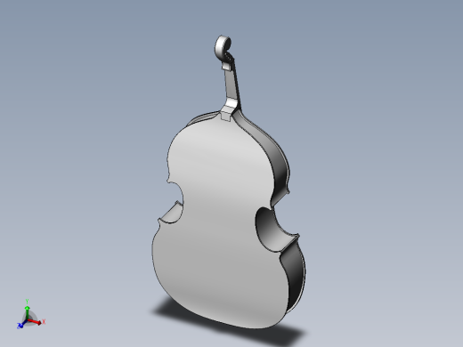 低音提琴 3D模型SolidWorks三维设计图