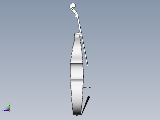 低音提琴 3D模型SolidWorks三维设计图右视缩略图