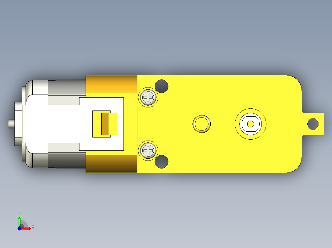 电动齿轮马达前视图