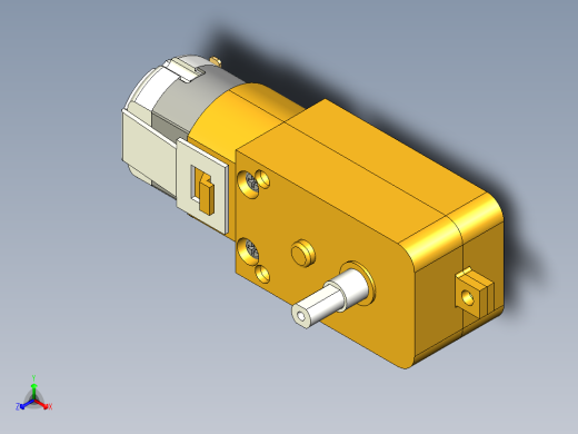 电动齿轮马达正等轴测缩略图