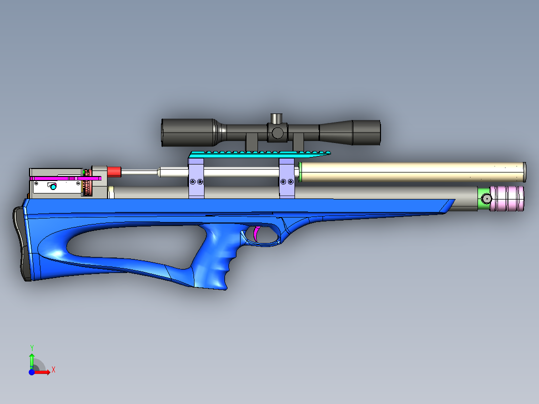 捷克板球 PCP 气步枪前视图
