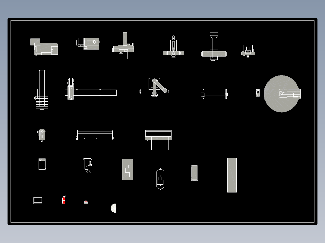 CAD素材各类工厂机械系列