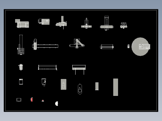 CAD素材各类工厂机械系列