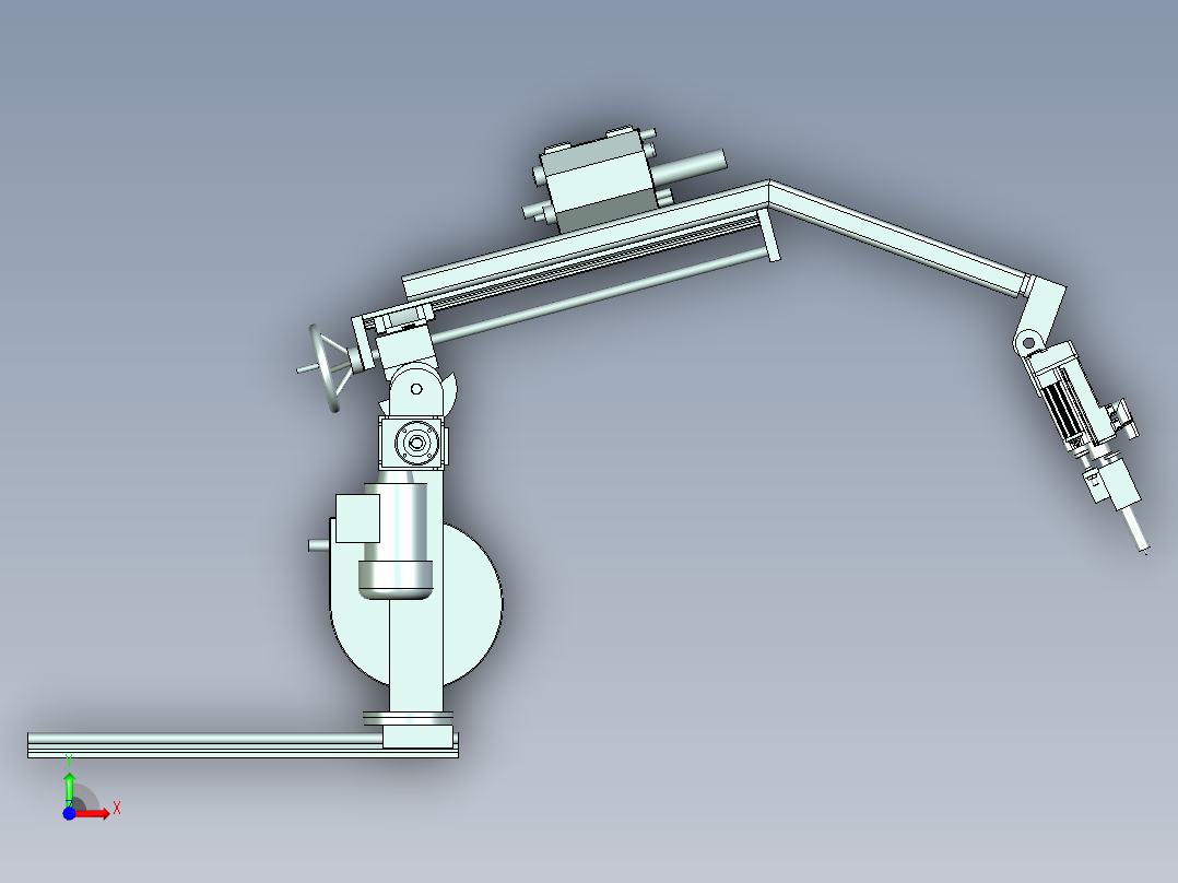 非标四轴焊接机械手设计前视图