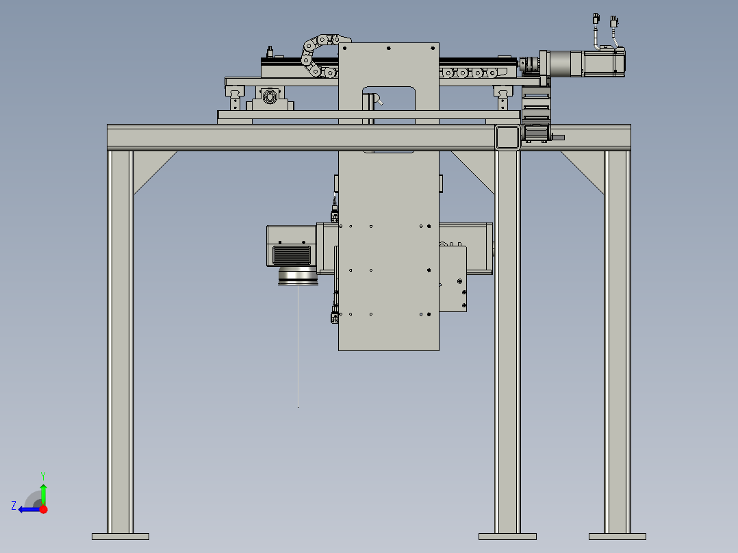 激光打码机构A401右视图