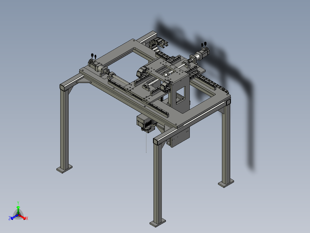 激光打码机构A401正等轴测图