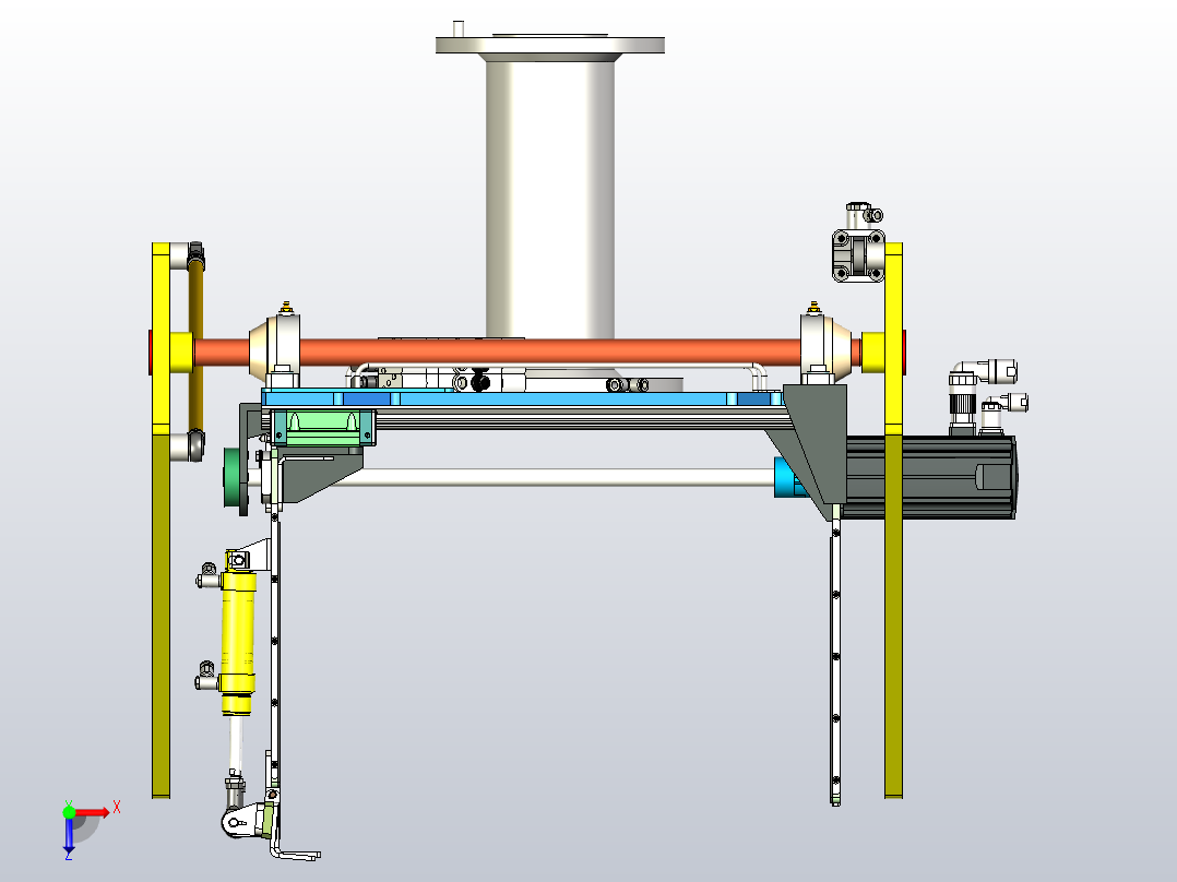 用于包装件的工业机器人码垛夹具俯视图