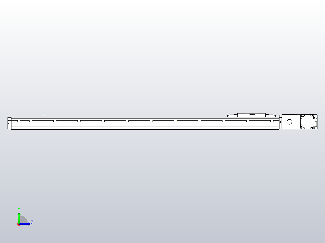 机器人皮带驱动直线轴TPA-GCB-120-P70-L850-QR-M20-N3左视图