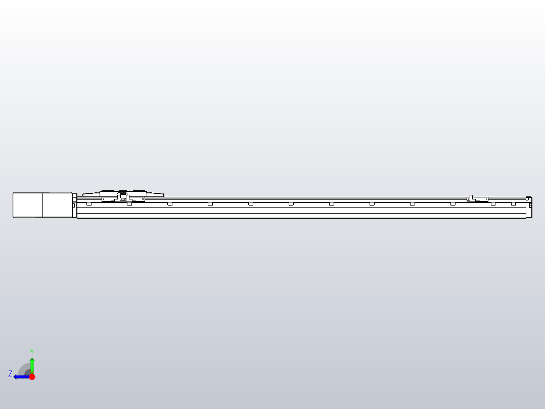 机器人皮带驱动直线轴TPA-GCB-120-P70-L850-QR-M20-N3右视图
