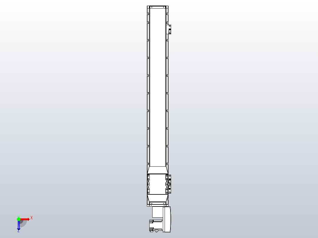 机器人皮带驱动直线轴TPA-GCB-120-P70-L850-QR-M20-N3俯视图