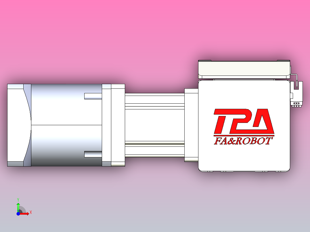 伺服电机集成皮带传动直线执行器TPA-OCB-100-192-L2050-DR-J90-N3前视图