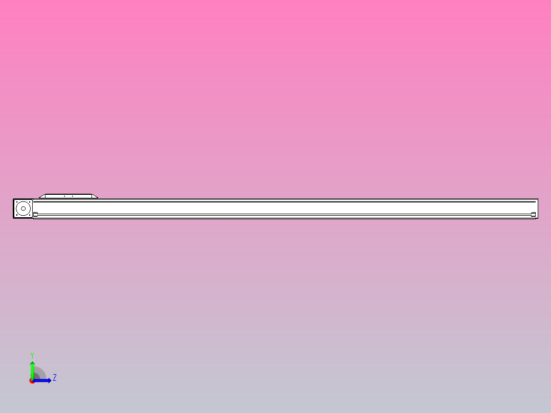 伺服电机集成皮带传动直线执行器TPA-OCB-100-192-L2050-DR-J90-N3左视图