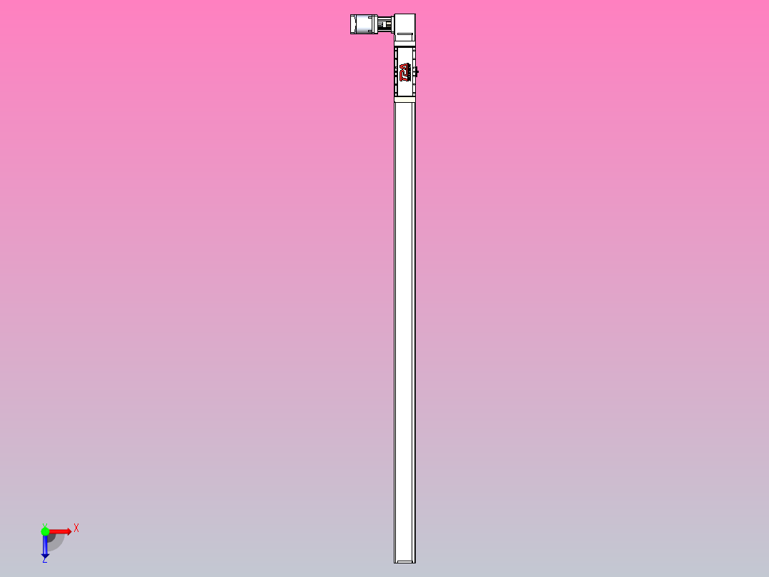 伺服电机集成皮带传动直线执行器TPA-OCB-100-192-L2050-DR-J90-N3俯视图