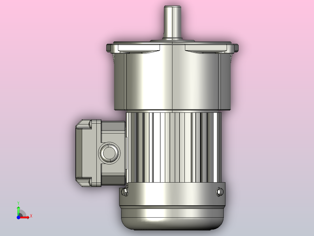 小型三相带刹车三维带刹车三相100W2#立式前视图