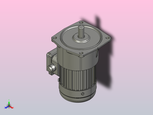 小型三相带刹车三维带刹车三相100W2#立式正等轴测缩略图
