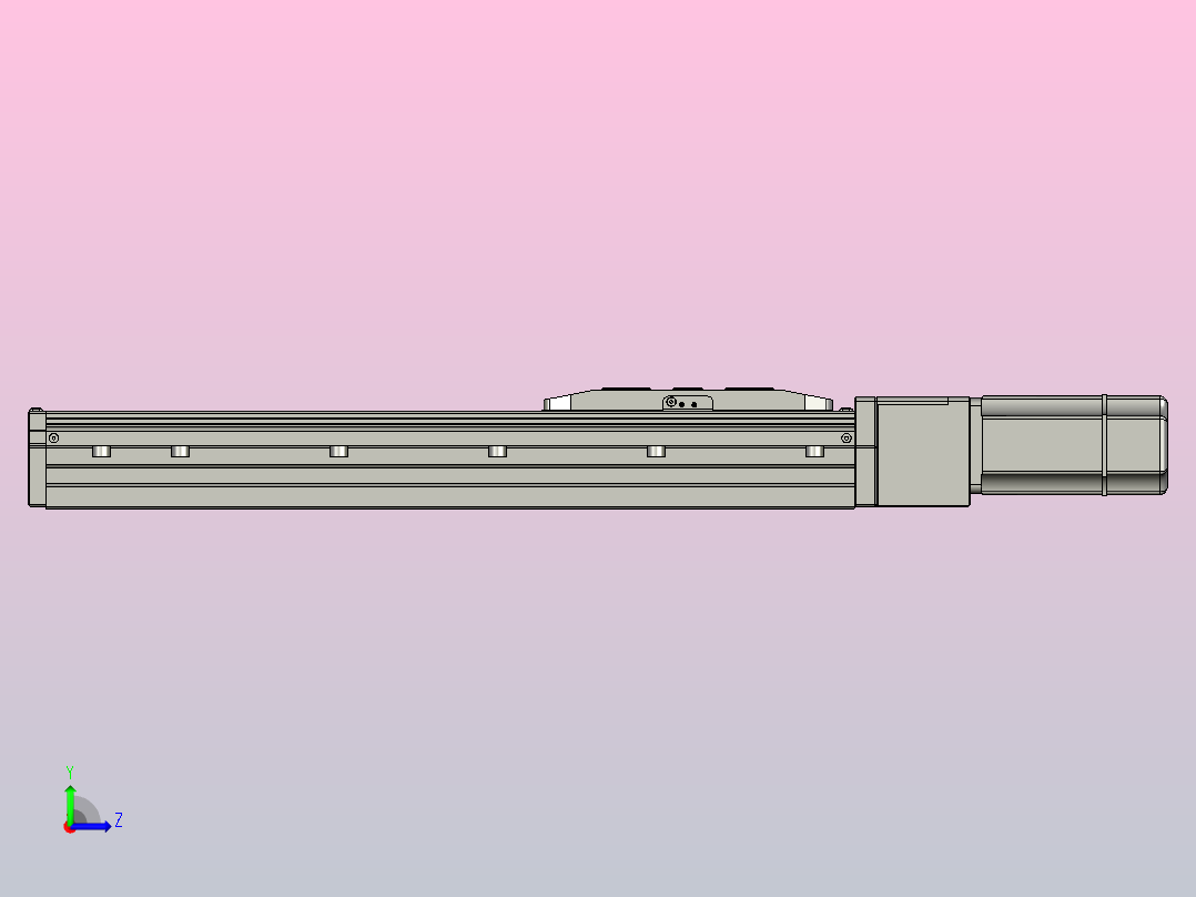 DZ120-300-MS 120型 导轨内嵌式直线模组滑台 适配400W马达直连左视图