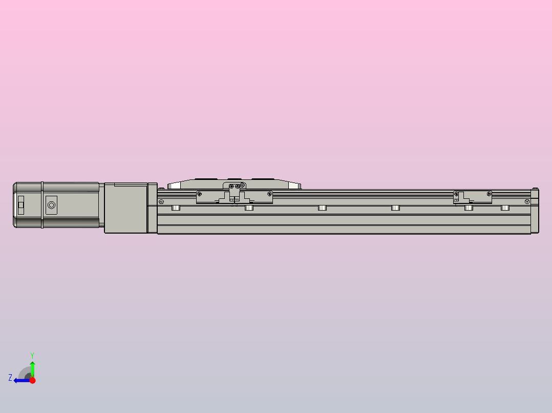 DZ120-300-MS 120型 导轨内嵌式直线模组滑台 适配400W马达直连右视图