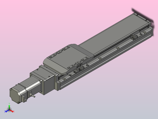 DZ120-300-MS 120型 导轨内嵌式直线模组滑台 适配400W马达直连正等轴测缩略图