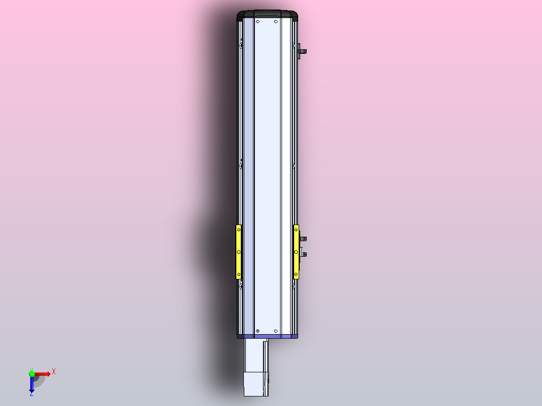 丝杆半封闭 MTH10-直连-100W[MTH10-L10-300-BC-M100W-C2-N]丝杆滑台模组三菱电机俯视图