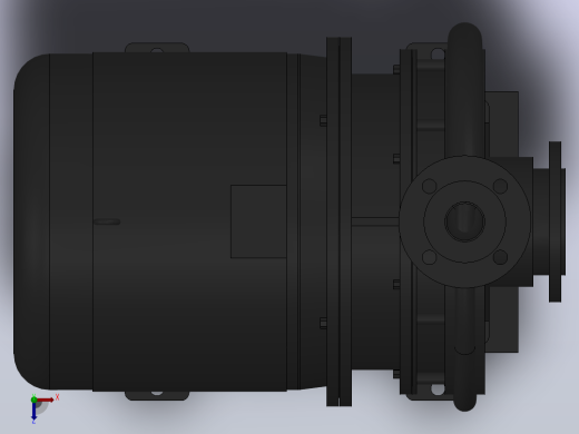 南方泵NIS，NISF泵外形（80-50-315）5.5kW-4极俯视缩略图