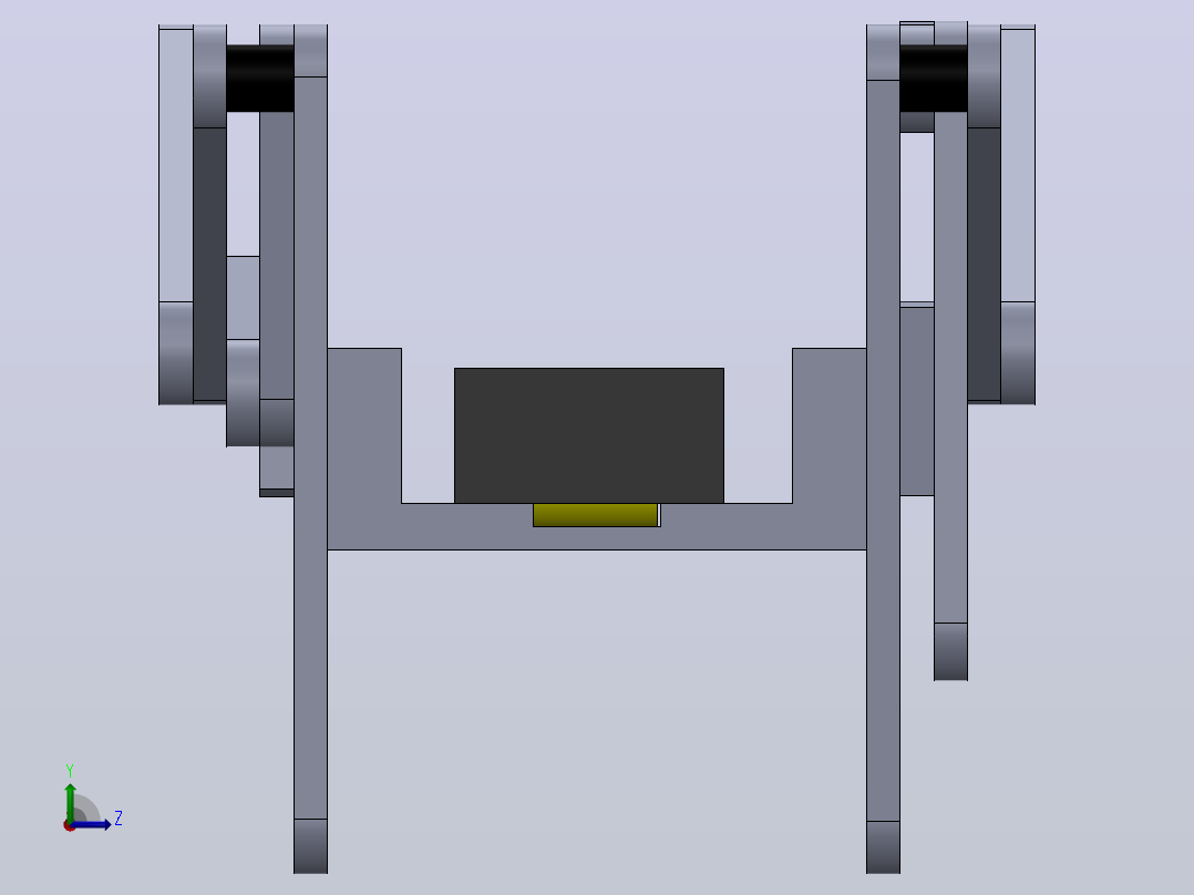 arana六足连杆行走结构3D图纸+Solidworks设计左视图