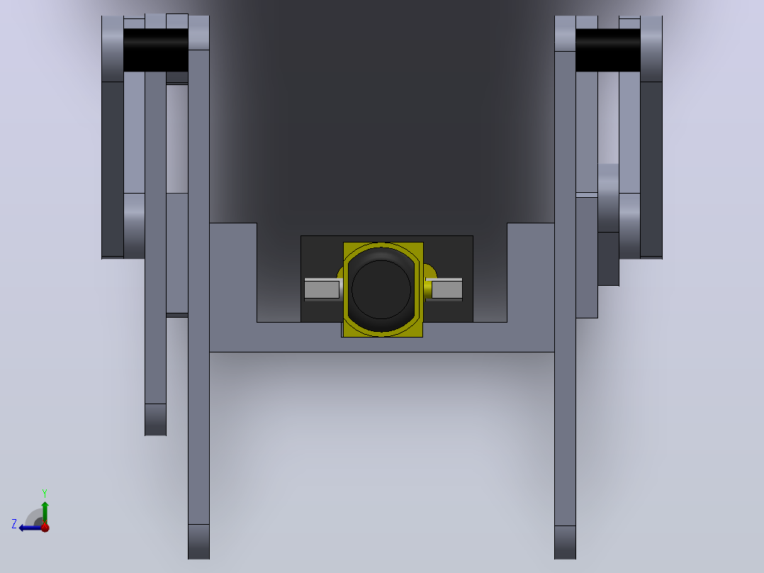 arana六足连杆行走结构3D图纸+Solidworks设计右视图