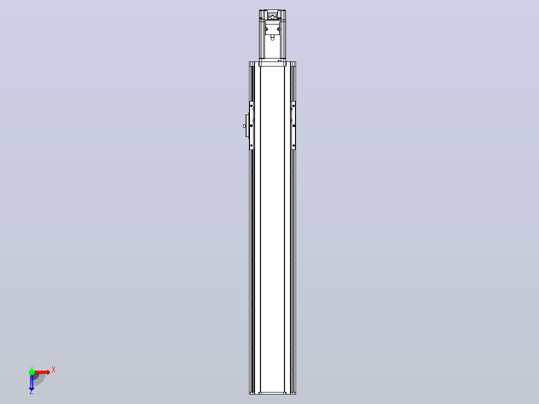 日规模组半封闭丝杆TPA-HNR-105D-1610C-L500-M-Y-P40-N3俯视图
