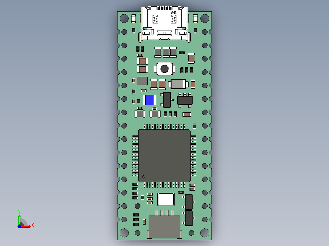 Arduino Nano R4 - 3D模式前视图