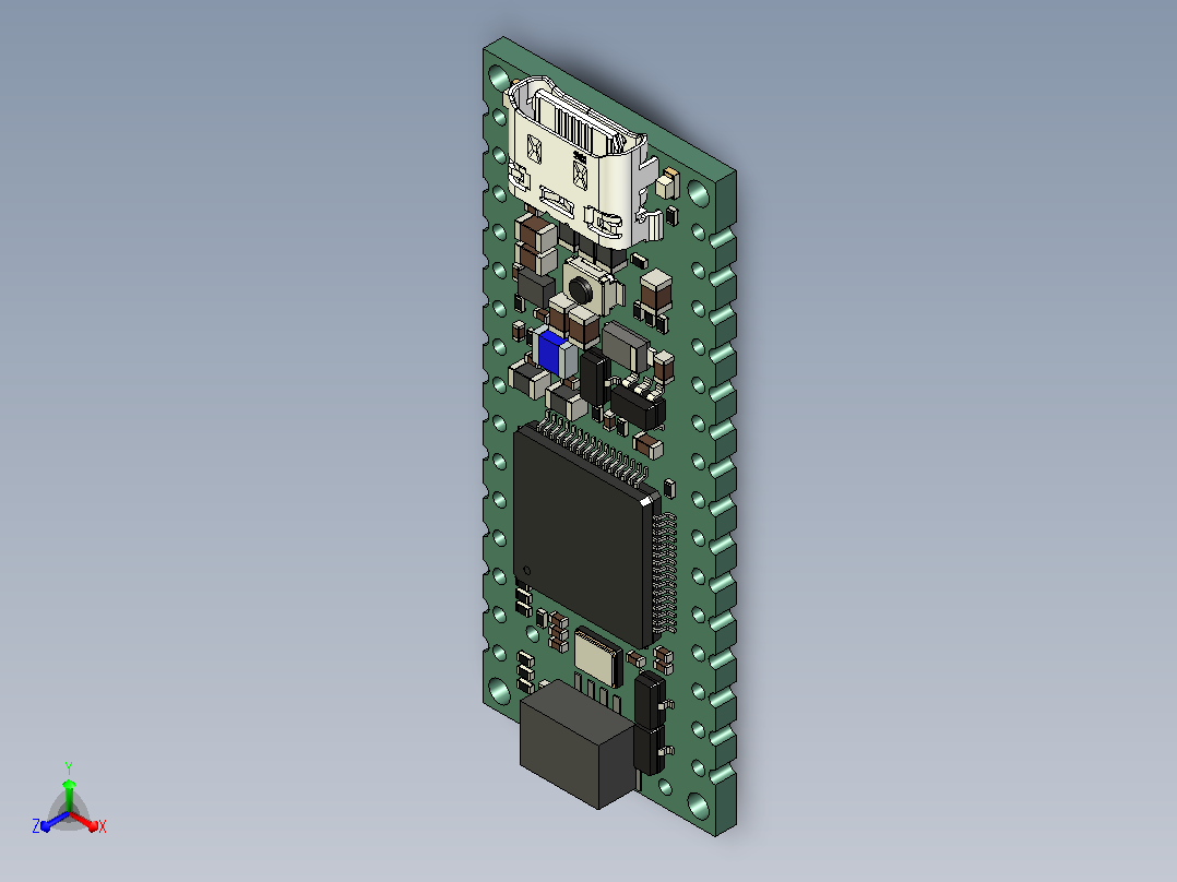 Arduino Nano R4 - 3D模式正等轴测图