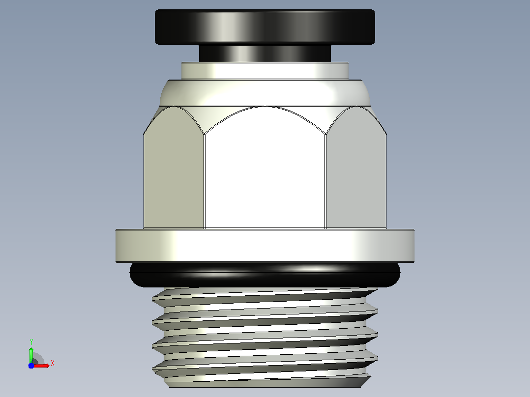 直通接头气管快插接头连接器RETO P TUBO 6MM (MACHO BSP 1-4-19)前视图