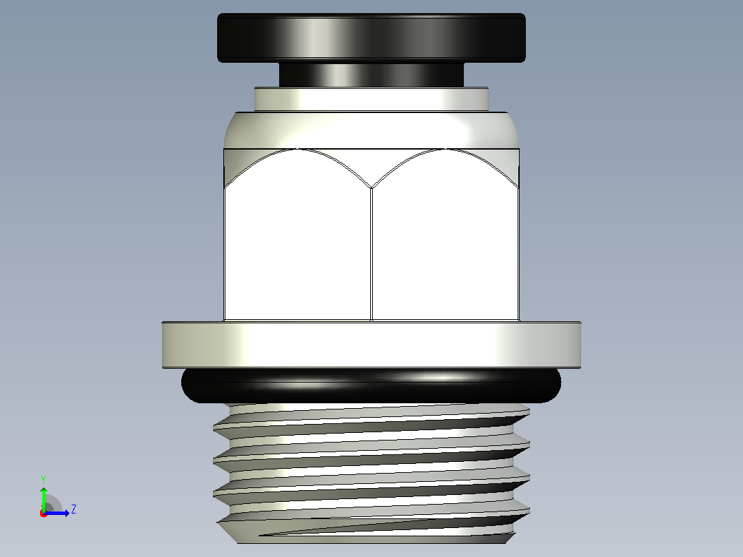 直通接头气管快插接头连接器RETO P TUBO 6MM (MACHO BSP 1-4-19)左视图