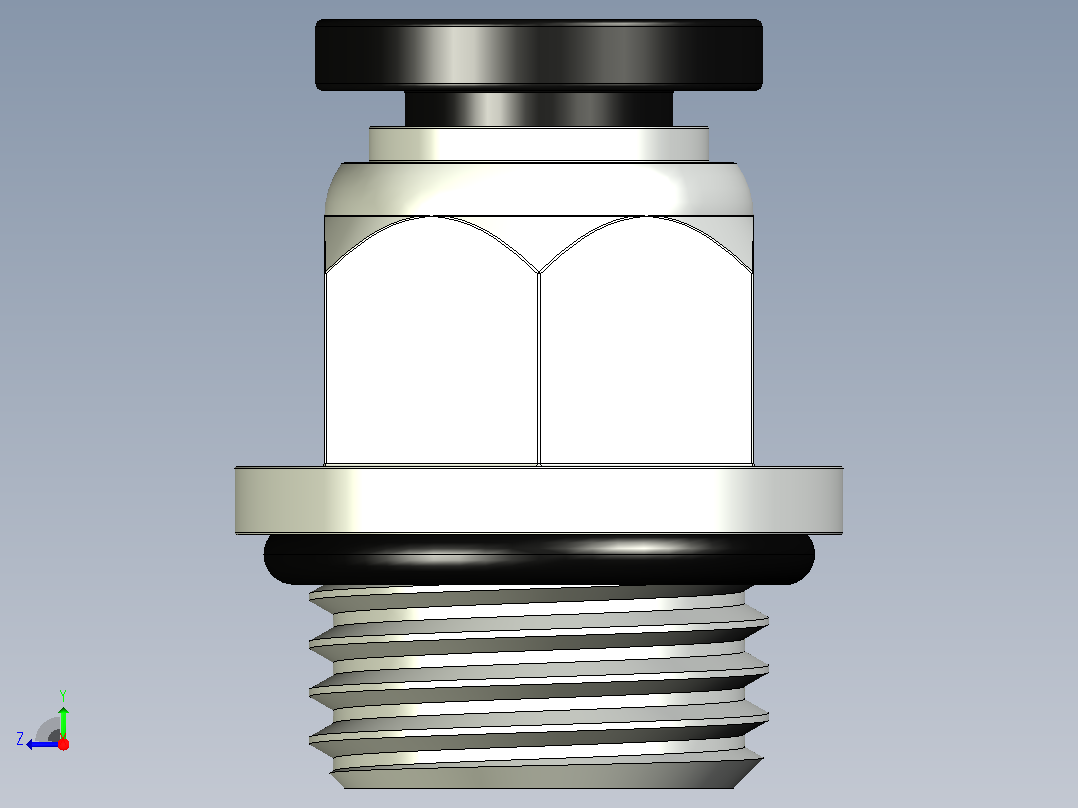 直通接头气管快插接头连接器RETO P TUBO 6MM (MACHO BSP 1-4-19)右视图