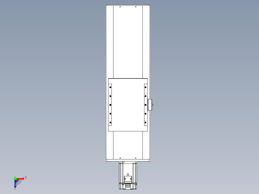 滚珠丝杠直线轴带导轨全封闭TPA-HCR-202D-2510C-L300-M-C-P75-N3俯视图
