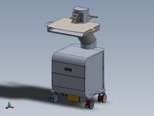 医用推车3D数模图纸 Solidworks设计